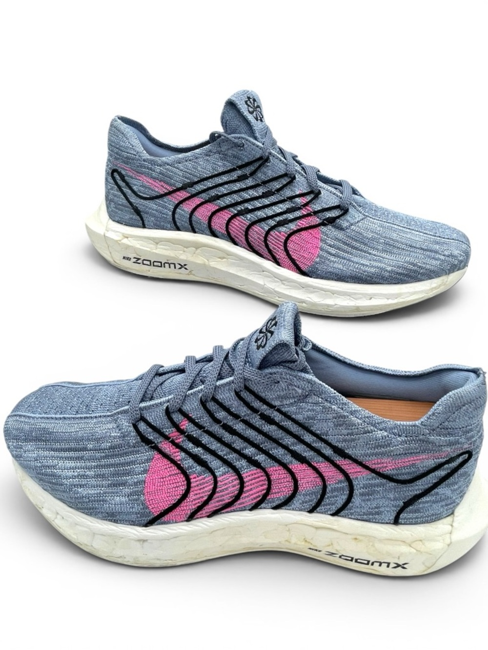 Nike ZoomX Running Shoes Gray Pink Men’s 10 Lightweight Athletic Comfort - Picture 2 of 13